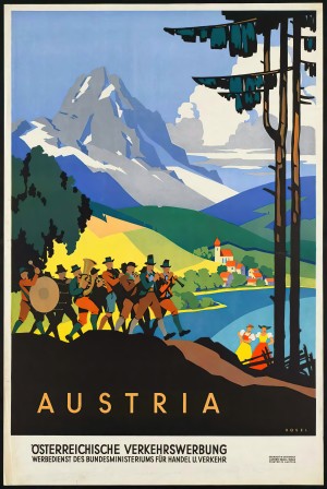 Austria Travel Vintage Poster